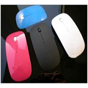 藍光 2.4G無線鼠標 超薄型(紅，黑，白，藍）